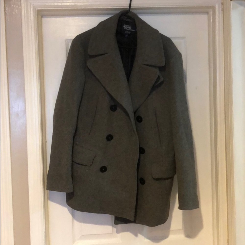 Grey wooo Polo by Ralph Lauren Peacoat